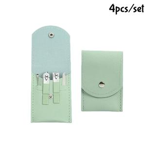 Ensemble d'outils de manucure et pédicure en acier de 4 à 14 pièces, ciseaux courbés pour ongles, coupe-ongles, éliminateur de peaux mortes, cuillère pour nettoyer les oreilles, outils de manucure - Product Image 1