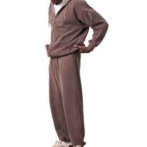 Wholesale Men Acid Wash <b>Tracksuit</b> High Quality Custom Oversize Stone Full Zip for Men Acid Wash Flare Durable <b>Tracksuit</b> For Men - Product Image 6