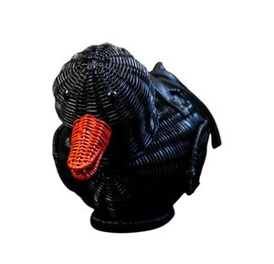 Handmade Duck Shaped Rattan Kids <b>Bag</b> Eco Friendly <b>Wicker</b> Crossbody <b>Bag</b> for Children - Product Image 5