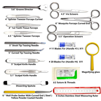 Kit de dissection avancé de 39 pièces, pour étudiants en botanique, médecine vétérinaire, ensemble complet de dissection avec instruments en acier inoxydable