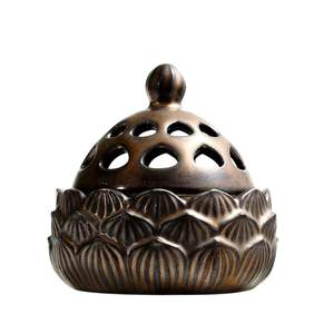 Quemador de incienso metálico con acabado negro, moderno, para fragancia de Oud, decoración para el hogar. - Product Image 6