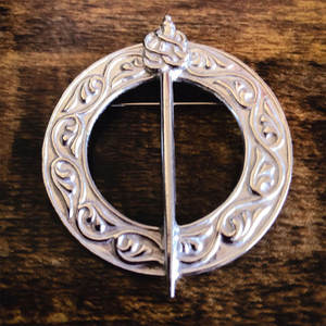 Broche para chal con diseño de caligrafía, cierre trasero tipo broche Highland, accesorios tradicionales para kilt escocés - Product Image 5