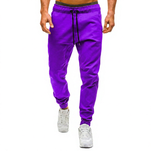 Pantalon de survêtement jaune moutarde pour homme, taille élastique, décontracté, poches latérales, coton tricoté mi-lourd - Product Image 4
