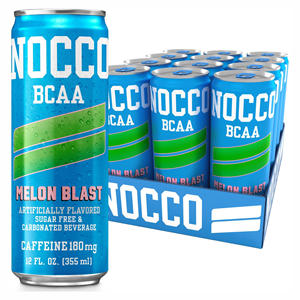 Boisson énergétique NOCCO BCAA à l'ananas des Caraïbes - Canettes de 12 oz (lot de 12) 180 mg de caféine, sans sucre - Product Image 2