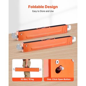 Lot de 2 chevalets pliants tout métal robustes, capacité de charge de 1323 lb, portables, neufs - Product Image 4