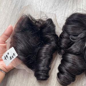 Factory Wholesale Price High Quality Human <b>Hair</b> Bouncy <b>Curly</b> <b>Hair</b> <b>Extension</b> Natural Black Color Vietnamese Human <b>Hair</b> - Product Image 1