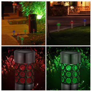 6 pezzi IP44 luci di via solare impermeabile RGB che cambiano colore per giardino Yard passerelle all'aperto percorso luci - Product Image 6