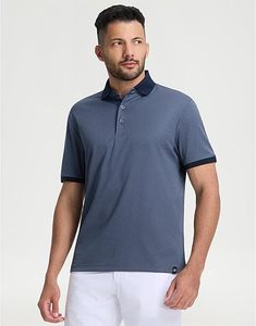 Polo homme personnalisé imprimé, col contrastant, col rabattu, respirant, vêtements de sport de haute qualité, chemises extensibles. - Product Image 1