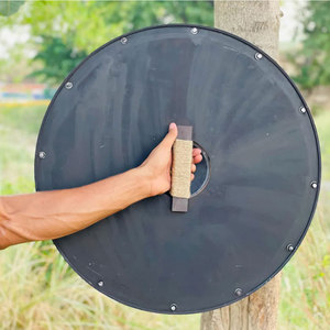Bouclier rond en bois de style nordique rustique, fait main, pour la décoration intérieure et l'exposition historique - Product Image 2
