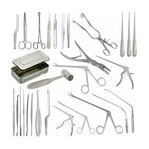 Ensemble d'instruments chirurgicaux de laminectomie neurochirurgicale de qualité supérieure, 28 pièces, en acier inoxydable, kit de chirurgie orthopédique de la colonne vertébrale, CE, manuel inclus - Product Image 1