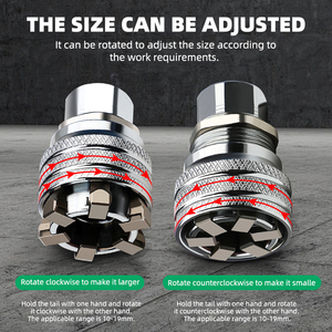 Nhà Máy Bán Hàng Trực Tiếp Có Thể Điều Chỉnh Đa Chức Năng Ma Thuật Phổ Cờ Lê Ổ Cắm Ma Thuật Ổ Cắm Cờ Lê 10Mm-19Mm - Product Image 3