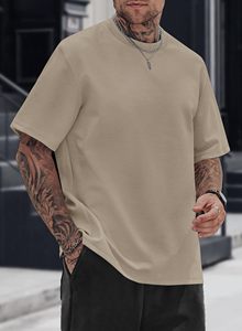 Custom <b>Men</b> Oversized Cotton T Shirt Heavyweight <b>Stretch</b> Tee OEM Bulk Wholesale - Product Image 4