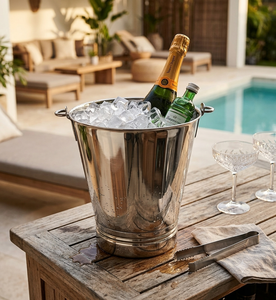 Cubo Enfriador de Acero Inoxidable de Alta Resistencia |   Cubo de Hielo para Vino y Cerveza de Gran Capacidad para Uso Comercial y de Catering - Product Image 1