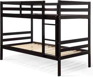 Cama litera doble tradicional de madera de pino maciza con barandillas altas, soporte de listones duradero, diseño que ahorra espacio, opciones multicolor, marca TNT - Product Image 3