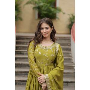 <b>Sequins</b> Embroidery Work Party Jumpsuit <b>Top</b>-Bottom and Dupatta for Stylish Look - Product Image 6