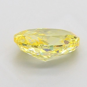 Diamant de taille ovale 3,73 carats, jaune vif fantaisie, excellente finition, clarté VS1, cultivé en laboratoire, certifié IGI, pierre précieuse brillante non montée - Product Image 2