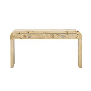 U_STYLE-Mesa consola moderna de chapa de madera Burl para pasillo de entrada, sala de estar o pasillo de vestíbulo - Product Image 3