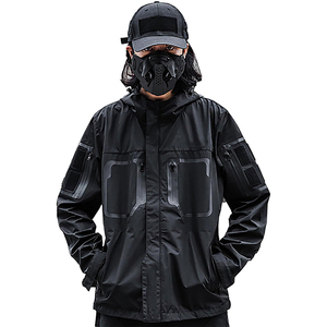 <b>mens</b> techwear <b>jacket</b> with durable build and simple clean design for casual wear <b>men</b> techwear <b>jacket</b> with adjustable features - Product Image 1
