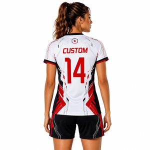 Vêtements de sport athlétiques, tenues d'entraînement, ensembles d'uniformes de football, ensembles de maillots à manches courtes et shorts très demandés pour femmes - Product Image 2