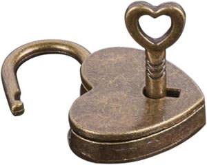 Heart Shape Padlock Decorative Metal <b>Lock</b> with Key for Gift <b>Diary</b> Jewelry Box - Product Image 6