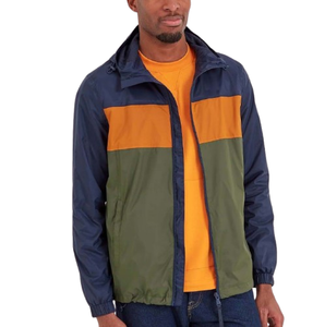 High Quality Custom Logo Windbreaker Rain <b>Jacket</b> for <b>Men</b> Waterproof <b>Lightweight</b> <b>Summer</b> Season Plus Size Color Block Design - Product Image 3