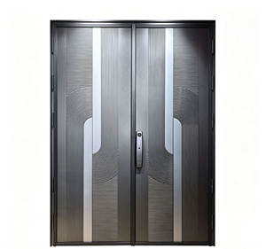 Modern-style double door; durable thanks to a rust-resistant powder coating; suitable for outdoor installation; easy to install - Product Image 1
