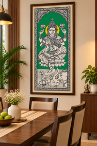 Peinture traditionnelle Kalamkari pour la décoration intérieure – Art mural indien fait main - Product Image 6