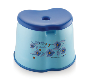 Plastic <b>Stool</b> with Floral Design Lightweight Home Furniture for Living Room and <b>Office</b> Use - Product Image 4