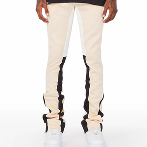 Custom Logo Men <b>Stacked</b> Sweat Trousers High Street Hip Hop 3d Puff Print <b>Jogger</b> Track Pants Flare Sweat Pants For Men - Product Image 1
