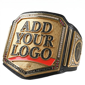 Cinturón de Campeón Indiscutible de Roman Reigns, Chapado en Oro, Decorado con Pedrería, Hebilla con Placa, Estilo Casual, Cinturón de Cuero - Product Image 6