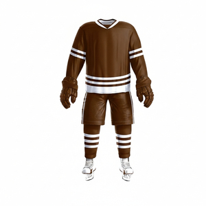 Uniforme de hockey sur glace brodé sur mesure de qualité supérieure / Uniforme de hockey sur glace personnalisé, nouveau design, prix abordable, sublimation - Product Image 2