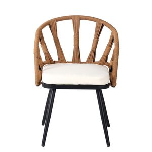 U_Style giardino esterno contemporaneo Set PE Rattan sedie e tavolo in legno di plastica per giardini e prati - Product Image 5