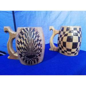 Mug en bois fait à la main pour le service de boissons, collections élégantes, vaisselle - Product Image 6