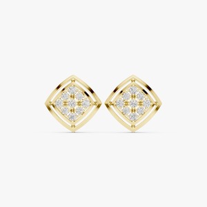 Pendientes de Oro Amarillo de 9K al por Mayor con Diamantes Cultivados en Laboratorio de 0.64CT, Corte Redondo, Forma de Ojo Marquesa, Joyería Fina Personalizada OEM - Product Image 1