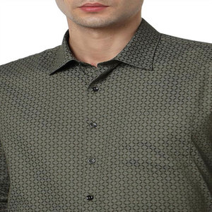 เสื้อเชิ้ตลำลองสไตล์ธุรกิจผ้าออกซ์ฟอร์ดสำหรับผู้ชายขนาด XL แขนยาวผ้าฝ้าย100% พิมพ์ลายทางระบายอากาศได้ - Product Image 3