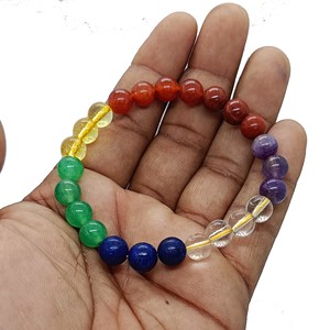 High quality Seven chakra Crystal Gemstone <b>Bead</b> <b>Bracelet</b> Fashion Charm Jewelry for Men Women for Energy Meditation Gift - Product Image 5