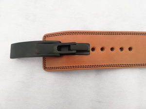 High Quality Powerlifting Cowhide Leather <b>Weight</b> Lifting Belt Gym <b>Training</b> Breathable Adjustable Elasticity Custom Logo Buckle - Product Image 4