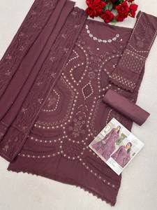 Traje Tradicional Pakistaní de Salwar Kameez en Faux Georgette para Mujer, Ideal para Bodas y Fiestas - Product Image 6