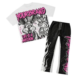 Ensemble T-shirt et short surdimensionné personnalisé pour homme – Tenue décontractée deux pièces unie pour l'été – Coupe ample et confortable – Style streetwear et sportswear - Product Image 3