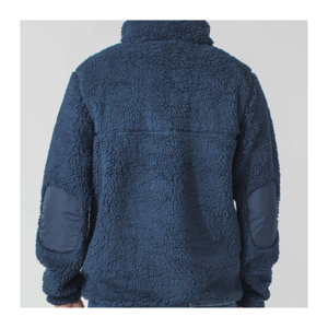 Pull à col montant zippé en molleton bleu marine pour homme, coupe classique, décontracté, pour l'hiver, en tricot, avec col montant, sweats à capuche et pulls pour homme - Product Image 2