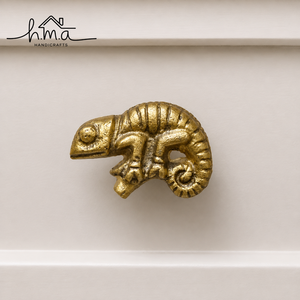 Poignée de meuble décorative en alliage de zinc brossé en forme de T, finition dorée artisanale, pour tiroir ou armoire à oiseaux traditionnelle - Product Image 2