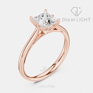 Bague de fiançailles en or blanc 14 carats avec diamant de laboratoire taille princesse 0,98 carat, certifiée IGI, bijoux fins pour femmes, cadeau idéal - Product Image 4