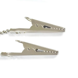 OdontoMed 2011 Manual Stainless Steel Dental Napkin Holder Metal Ball Chain Bib Clips for Clinic Use | CE Certified 2-Year - Product Image 1