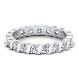Anillo de Eternidad REYES de Lujo Único en Oro Amarillo Sólido de 14k con Moissanita de Corte Brillante Redondo de 1Ct, Joyería para Regalo de Compromiso o Boda - Product Image 5