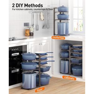 Organizzatore per Pentole e Padelle a 8 Livelli, Resistente, Capacità 120 Libbre, 20,8 Pollici - Product Image 2