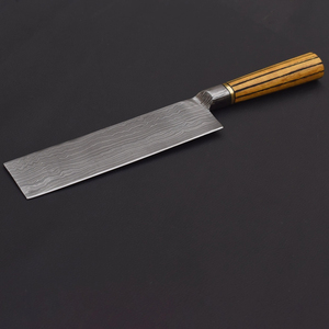 Cuchillo de Cocina Multifuncional Burraq OEM, Hecho a Mano, de Acero de Damasco, Grado Industrial y para Bricolaje, con Funda de Cuero, para Uso en la Cocina - Product Image 2
