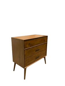 Milieu du siècle moderne en bois massif 3 tiroirs multimédia coffre de rangement armoire décorative pour chambre salon meubles de maison - Product Image 5