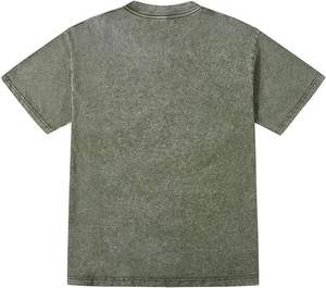 T-shirts imprimés délavés à l'acide en gros, style vintage oversize, avec logo personnalisé, en coton, vêtements streetwear pour hommes - Product Image 6