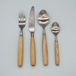 Unique And Different Design Flatware <b>Cutlery</b> Set Stainless Steel Silver Matte Polished With Rectangular Cutting Design Handle - Product Image 4