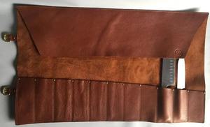 Sac de rangement professionnel pour couteaux de chef en cuir véritable de qualité supérieure avec protection anti-odeurs pour une utilisation en cuisine LBKR-0003 - Product Image 2